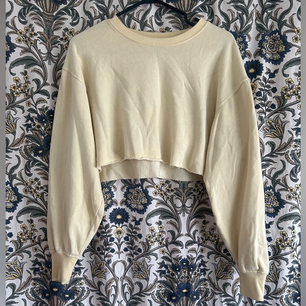 Cropped Butter Yellow Sweater